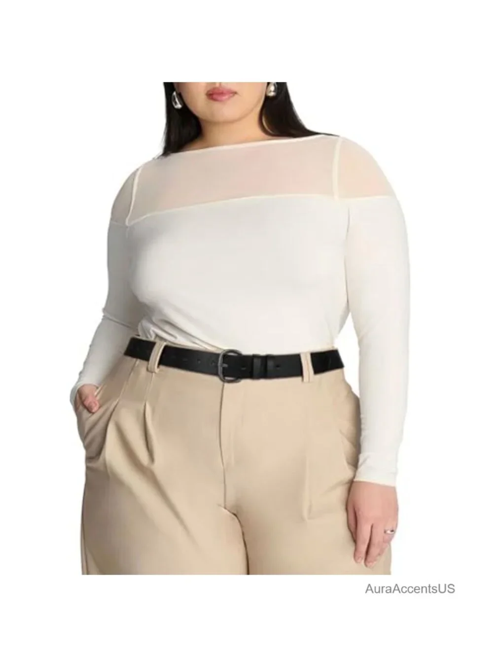 Faux Leather Waist Belt with Gold Buckle for Jeans Pants